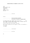 Transferring VAT number cover letter